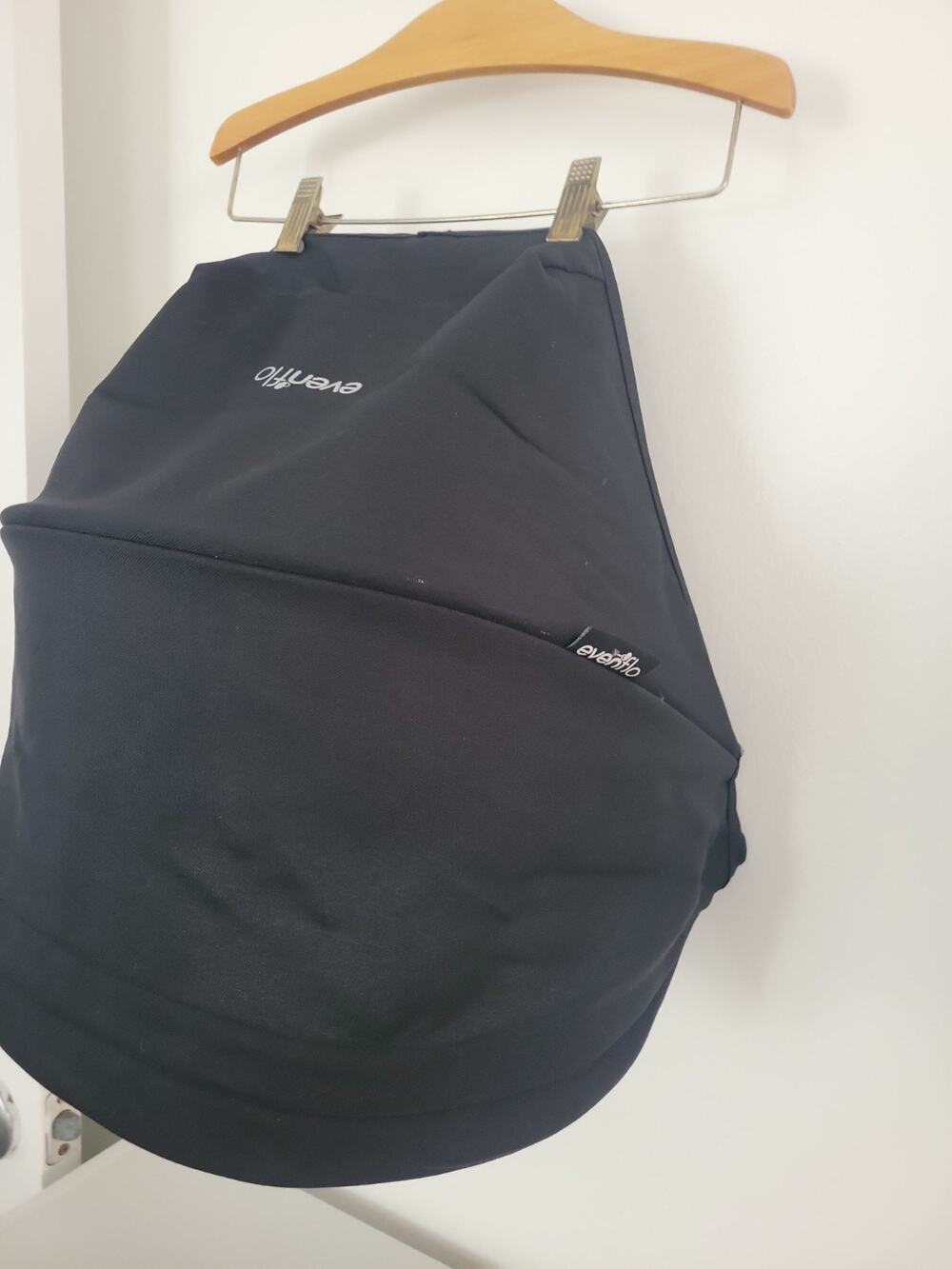 (NO FRAME) Evenflo Litemax 35 Black Baby Car Seat Fabric Canopy SunShade Black